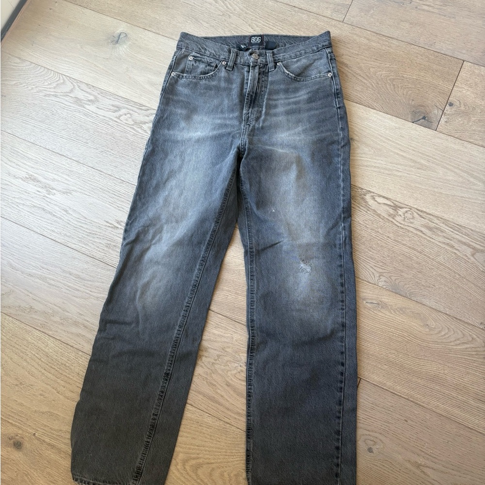 BDG Washed Gray Straight Jeans